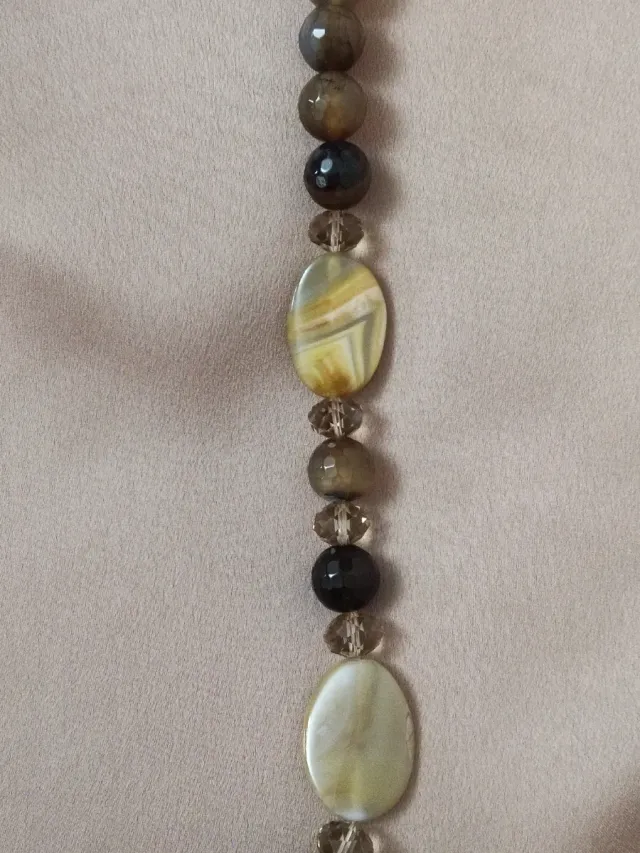 Collana Pietre Dure Beige e Marroni