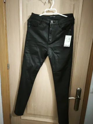 Pantalón pitillo negro mujer T.38