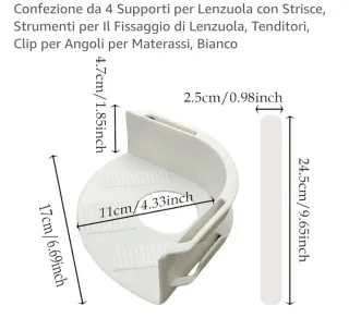 Set 4 Supporti Lenzuola Angoli Materasso