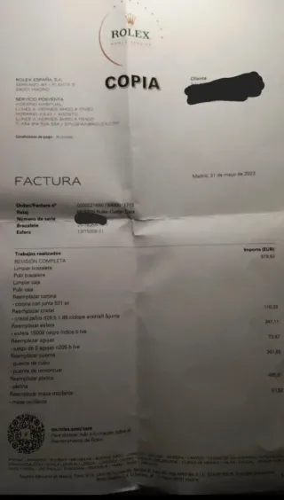 Reloj Rolex Oyster Caja y Documentación