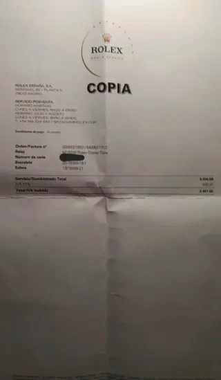 Reloj Rolex Oyster Caja y Documentación