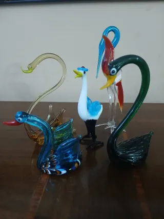 Set 4 Animali Murano Vintage Vetro