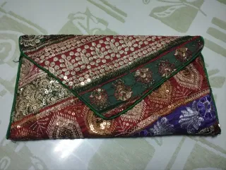 Bolso de mano/cartera multicolor,30 x 18 cm