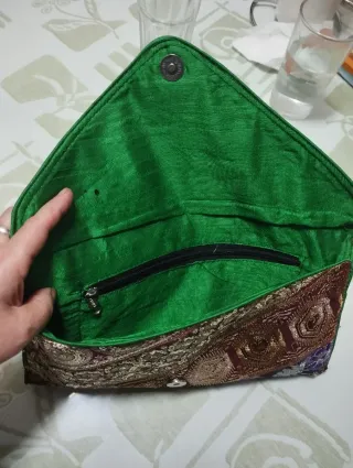 Bolso de mano/cartera multicolor,30 x 18 cm