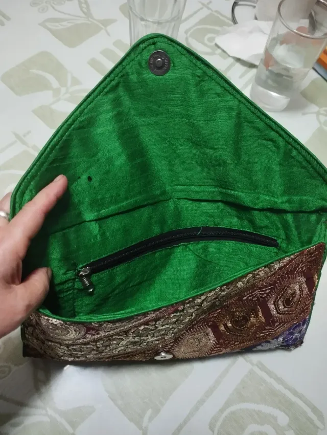 Bolso de mano/cartera multicolor,30 x 18 cm