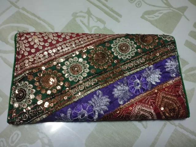 Bolso de mano/cartera multicolor,30 x 18 cm