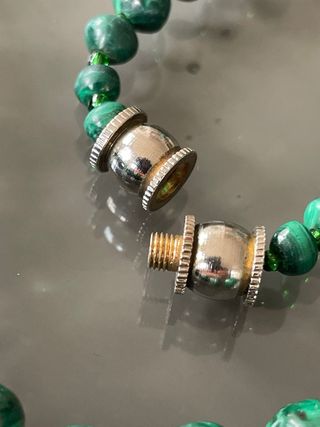 Collana vintage malachite anni '70