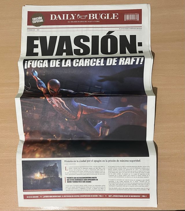 Periódico Daily Bugle Spiderman Evasión