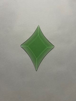 Vidrio biselado verde