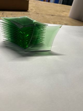 Vidrio biselado verde