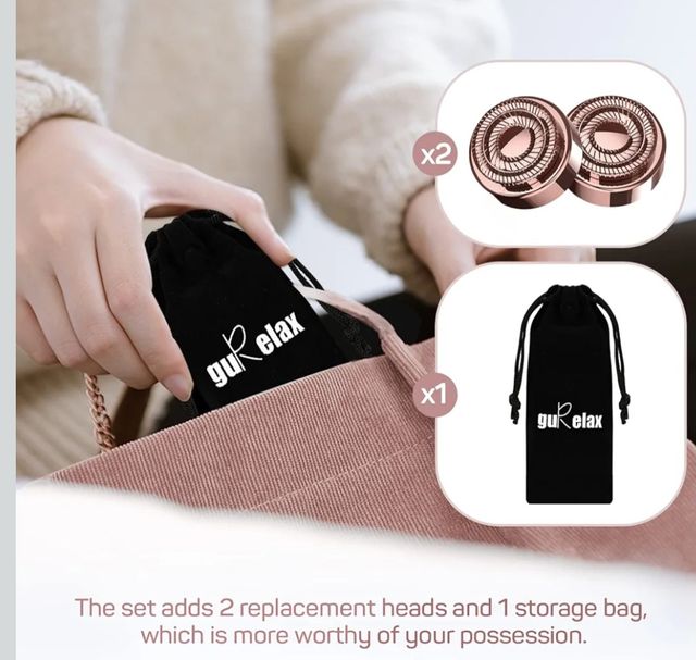 Depiladora Facial Gu Relax Rosa/Dorado