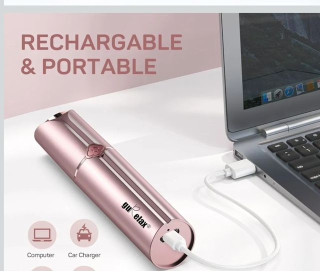 Depiladora Facial Gu Relax Rosa/Dorado