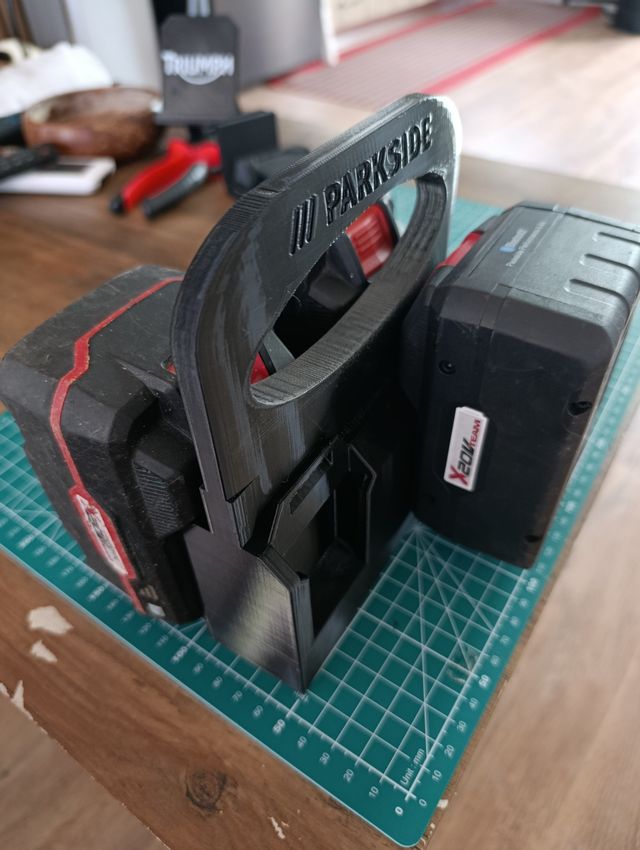 Soporte Baterías Parkside 20V