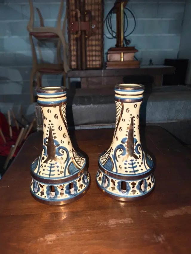 Cerâmica vintage Manises 2 peças