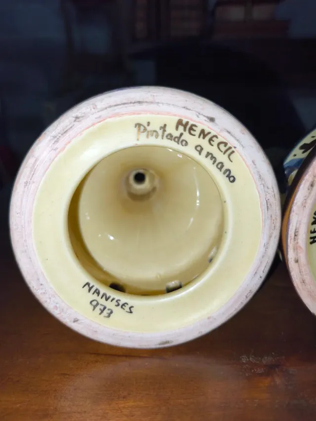 Cerâmica vintage Manises 2 peças