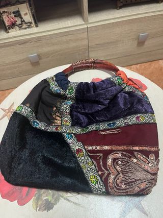 Bolso de mano vintage mujer patchwork