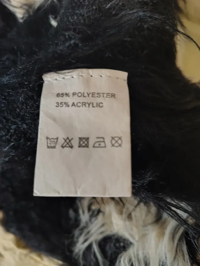 Maglia donna pelo nero e bianco taglia unica