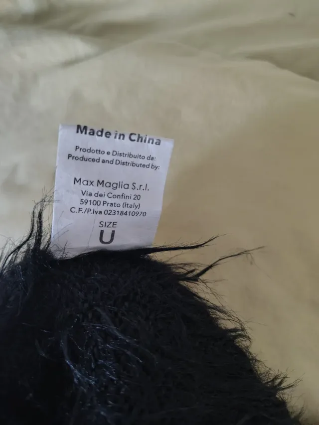 Maglia donna pelo nero e bianco taglia unica