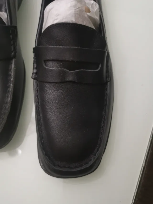 Mocasines de piel negros