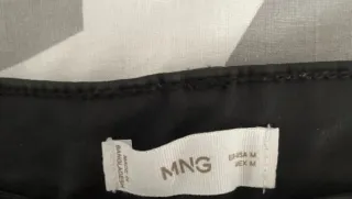 Pantalones negros cuero sintético