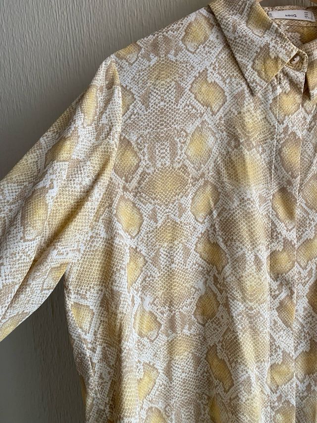 Camisa Mango Estampado Serpiente
