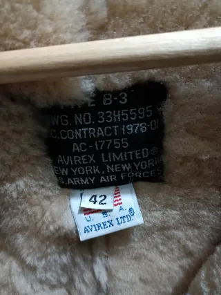 Giaccone Irvin Avirex taglia USA 42