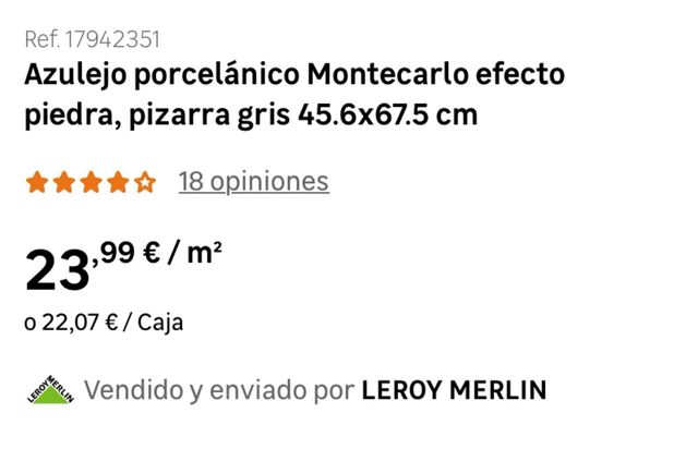 Baldosas Porcelánico Montecarlo Piedra