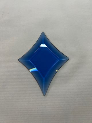 Vidrio biselado azul para vidrieras
