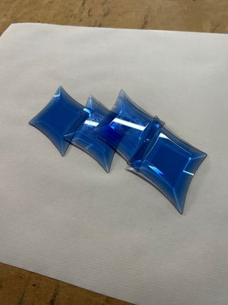 Vidrio biselado azul para vidrieras