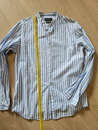 Camisa rayas azul y blanco Massimo Dutti