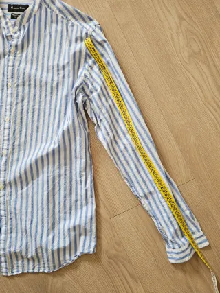 Camisa rayas azul y blanco Massimo Dutti