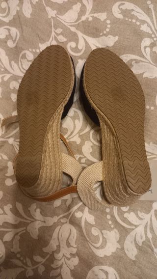 Sandalias esparto negras punta T37