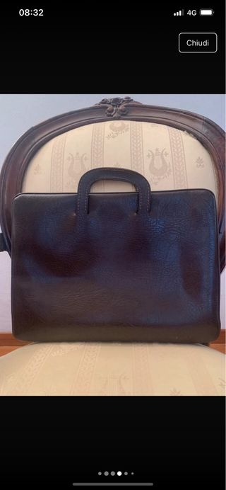 Cartella vera pelle vintage anni 70