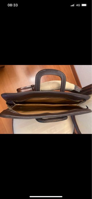 Cartella vera pelle vintage anni 70