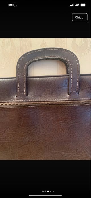 Cartella vera pelle vintage anni 70