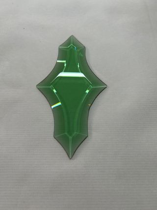 Pieza de vidrio para vidrieras verde