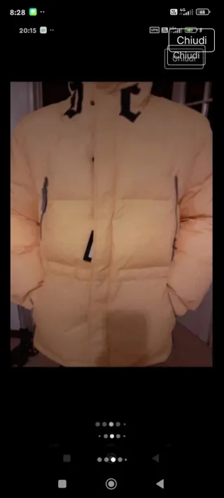 Piumino vintage anni 90 vera piuma d'oca