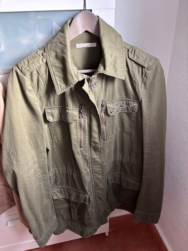 Chaqueta verde entretiempo mujer Talla M