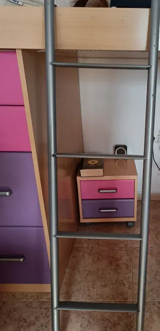 Escalera para cama alta de 1,40 cm de alto