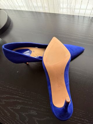 Zapatos de tacón Stradivarius azul talla 38