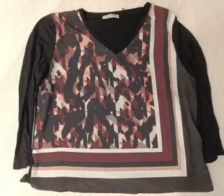 Camiseta Escorpión Talla L Estampado Geométrico