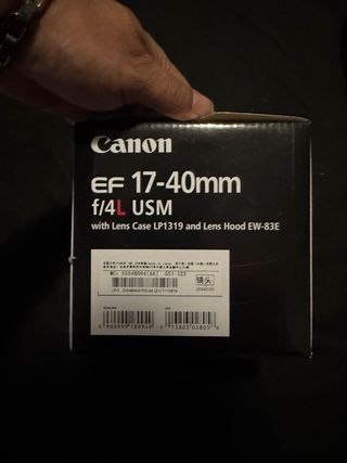 Canon EF 17-40mm f/4L USM Lente