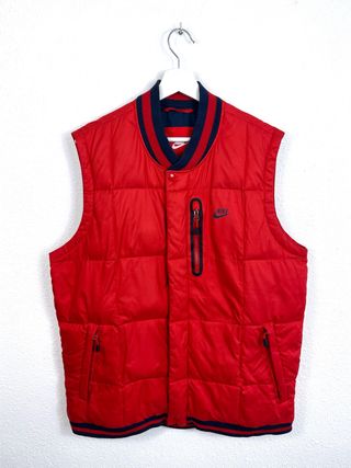 Chaleco Nike Puffer Retro Y2K Oversize Rojo