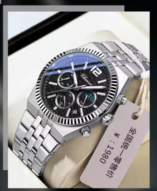 Reloj Chenxi Hombre Negro/Plata