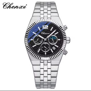 Reloj Chenxi Hombre Negro/Plata