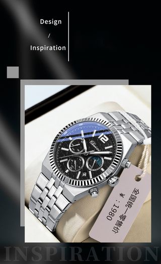 Reloj Chenxi Hombre Negro/Plata