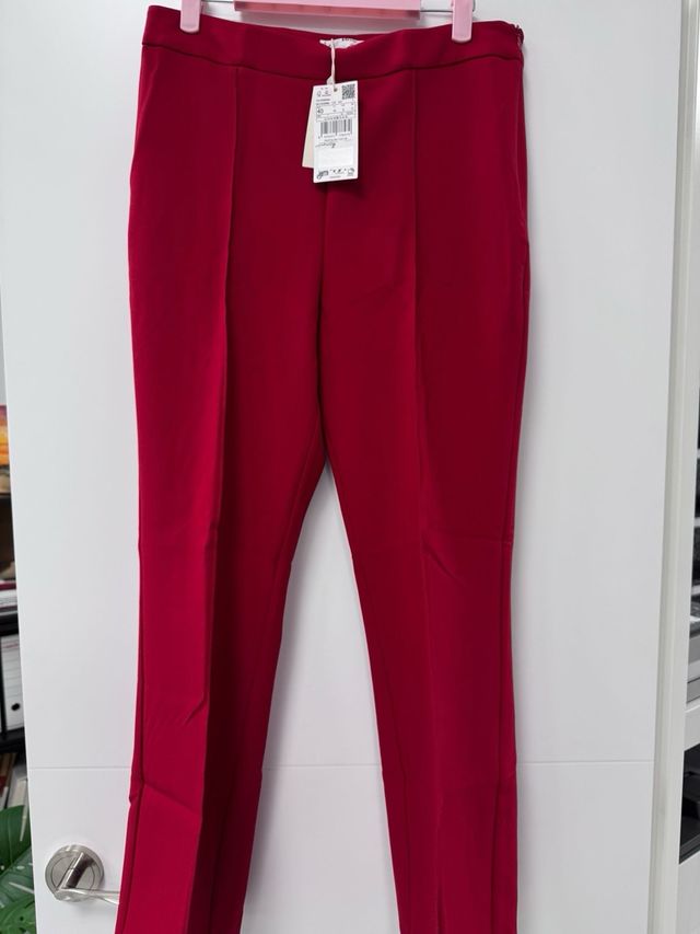 Pantalón Mango Rojo Talla 40
