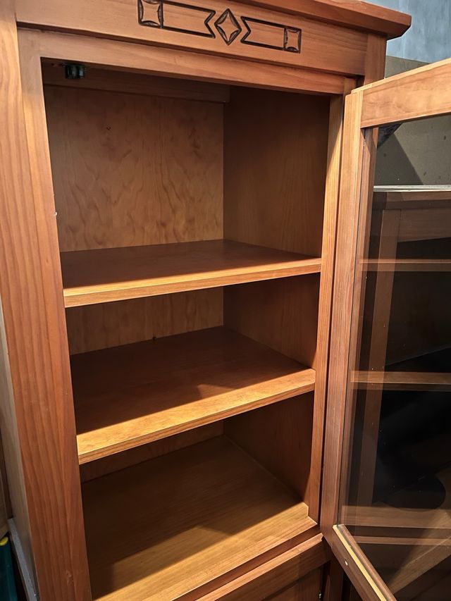 Mueble TV madera + auxiliar