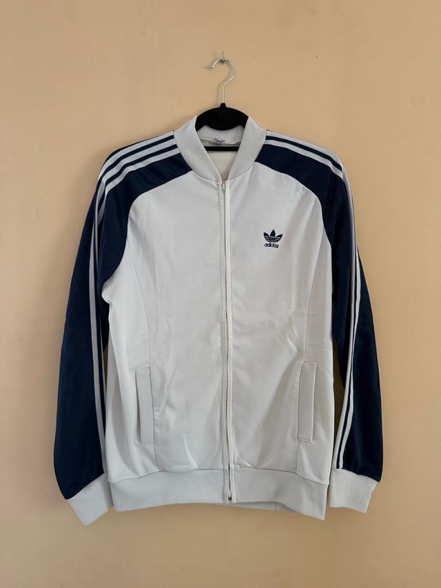 Chaqueta Adidas Blanca y Azul