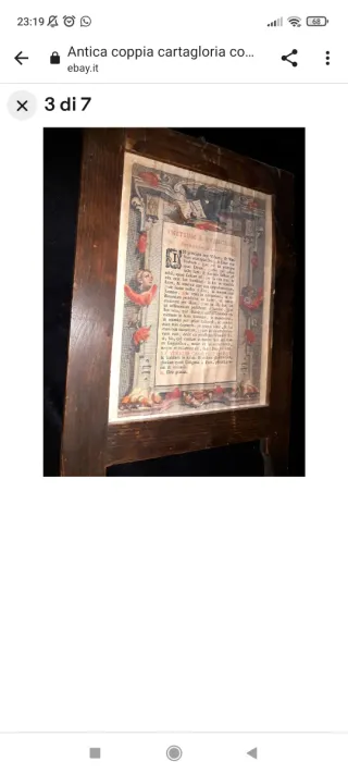 Coppia cartagloria antiche